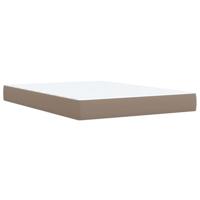 Boxspring met matras kunstleer cappuccinokleurig 160x200 cm - thumbnail