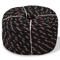 VidaXL Boot touw 12 mm 250 m polypropyleen zwart - thumbnail