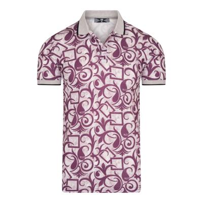 Ers - Abano - Heren Poloshirt - Print - Paarswit