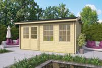 Tuindeco Shannon Blokhut 450x250 cm 40 mm vuren blank- Zadeldak- Onbehandeld vurenhout- Tuindeco - thumbnail