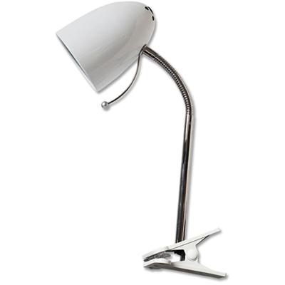 LED Klemlamp met Flexibele Arm en E27 Fitting - Glanzend Wit