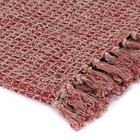 VidaXL Plaid 160x210 cm katoen bordeaux - thumbnail