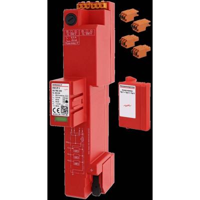 DEHN 909630 DSH ZP 2 SG TNC 255 Combi-afleider Overspanningsbeveiliging voor: 40mm-verzamelrail Piece 1 stuk(s)