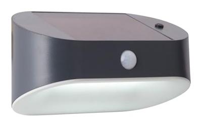 Searchlight Antraciete wandlampSolar design - 67421BK-PIR