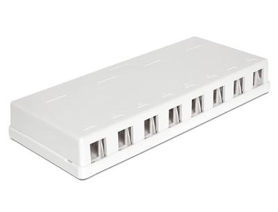DeLOCK Keystone Surface Mounted Box 8 Port behuizing