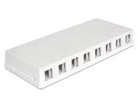 DeLOCK Keystone Surface Mounted Box 8 Port behuizing - thumbnail