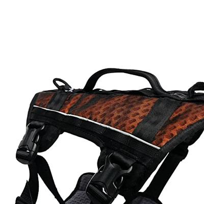 Non-stop dogwear® Hondentuig Rock Harness Long, zwart/oranje, Maat: XS