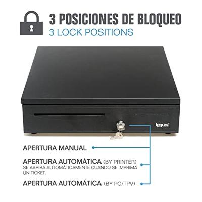 Kassa lade iggual IGG316344 Zwart Kassa lade iggual IGG316344 Zwart