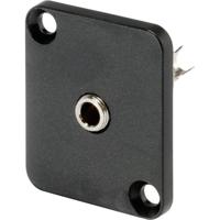 Hicon HI-J35SEFD Jackplug 3,5 mm Flensbus, contacten recht Aantal polen: 3 Stereo Zwart 1 stuk(s) - thumbnail