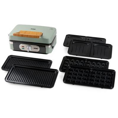DOMO SANDWICH-WAFFLE-GRILL 3-IN-1 Wafelijzer Saliegroen