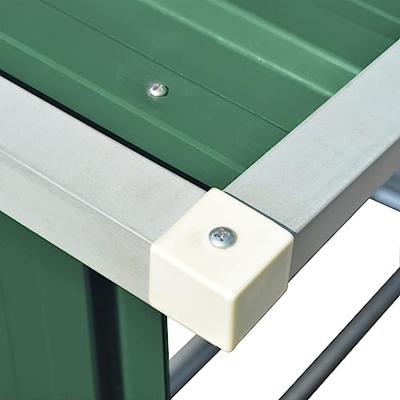 VidaXL Haardhoutschuur 163x83x154 cm gegalvaniseerd staal groen