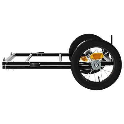 Fietstrailer 122x53x28 cm ijzer zwart - thumbnail