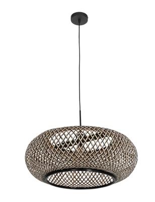 Steinhauer Zwart rotan hanglampSparkled Ø 60cm - 7506ZW