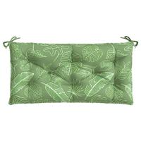 VidaXL Tuinbankkussens 2 st bladpatroon 100x50x7 cm stof - thumbnail