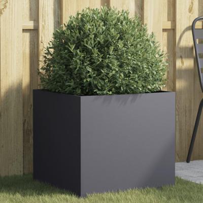 VidaXL Plantenbak 49x47x46 cm staal antracietkleurig VidaXL Plantenbak 49x47x46 cm staal antracietkleurig