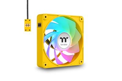 Thermaltake CT120 EX Reverse ARGB Sync PC Cooling Fan Bumblebee 3 Pack PC-ventilator Geel (b x h x d) 120 x 120 x 25 mm