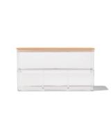 HEMA Dubbele organizer transparant met deksel 22.5x9.5x12.5 (transparant) - thumbnail