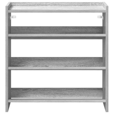 VidaXL Schoenenrek 60x25x62 cm bewerkt hout grijs sonoma eikenkleurig