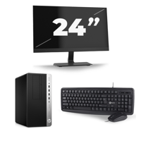 HP ProDesk 600 G3 Micro Tower - Intel Core i7-6e Generatie - 16GB RAM - 256GB SSD - Windows 11 + 1x 24 inch Monitor - thumbnail