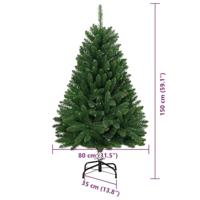 VidaXL Kunstkerstboom met 150 led groen 150 cm pvc en metaal - thumbnail