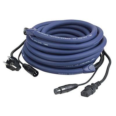 DAP Schuko en XLR male naar Euro en XLR female kabel 15m