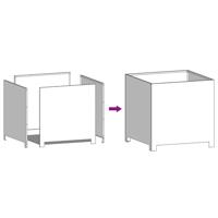 Plantenbak 50x50x50 cm gegalvaniseerd staal - thumbnail