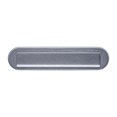 Intersteel Briefplaat ovaal 340x80mm met klep/regenrand - PVD RVS getrommeld