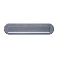Intersteel Briefplaat ovaal 340x80mm met klep/regenrand - PVD RVS getrommeld - thumbnail