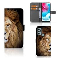 Motorola Moto G60s | Telefoonhoesje | Met pasjeshouder | Leeuw - thumbnail
