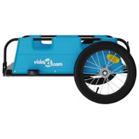 Fietstrailer oxford stof en ijzer blauw - thumbnail