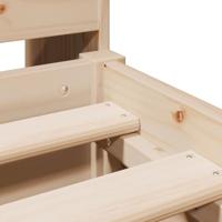 Bed met boekenkast zonder matras massief grenenhout 135x190 cm - thumbnail