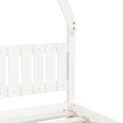 Kinderbedframe 90x200 cm massief grenenhout wit