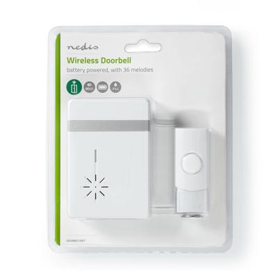 Draadloze Deurbelset | Batterij Gevoed | Volume: 80 dB | Signaalbereik: 300 m | 36 Melodiën Draadloze Deurbelset | Batterij Gevoed | Volume: 80 dB | Signaalbereik: 300 m | 36 Melodiën