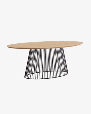 Kave Home Ovale Eettafel 'Leska' 200 x 110cm, kleur Naturel Kave Home Ovale Eettafel 'Leska' 200 x 110cm, kleur Naturel