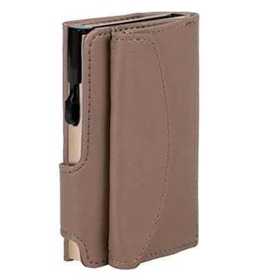 Juscha JU-963106 Pasjeshouder Clicksafe RFID Kunstleer Beige/champ 8 Pasjes Met Opbergvak Voor Muntgeld