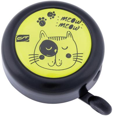 CONTEC kinder fietsbel "kid-a-ring" ct bell kid-a-ring safety cat, black/yellow