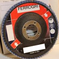 Ferrogrit lamellenschijf diam 125mm schuin blauw K80 - thumbnail