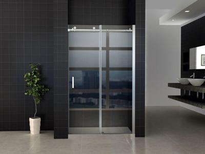 Schuifdeur Tweedelig Aqua Splash Hayes 120x200 cm Helder Glas Aluminium Profiel Chroom Aqua Splash