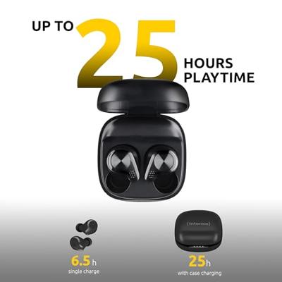 Intenso Buds Micro T200 black In Ear oordopjes Zwart Intenso Buds Micro T200 black In Ear oordopjes Zwart