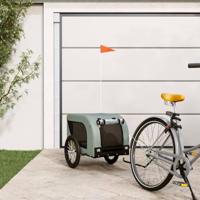 VidaXL Hondenfietstrailer oxford stof en ijzer grijs en zwart - thumbnail