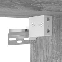 Vitrinekast 100x15x58 cm bewerkt hout grijs sonoma eikenkleurig - thumbnail