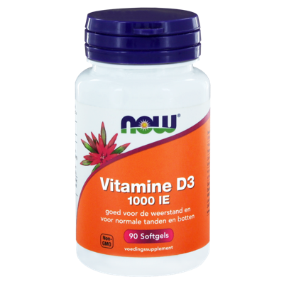 NOW Vitamine D3 1000IE Softgels 90st NOW Vitamine D3 1000IE Softgels 90st