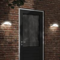VidaXL Buitenwandlamp led met sensors gegoten aluminium wit - thumbnail