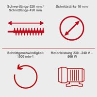 Scheppach ETHT500 Elektrische heggenschaar - 5910509901 - thumbnail