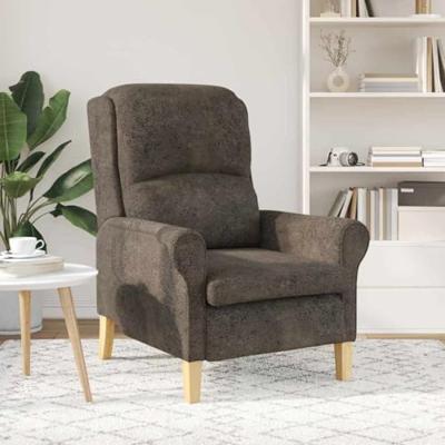 Fauteuil Donkergrijs 76 x 94 x 102 cm Kunstleer