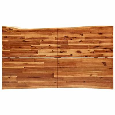 Eettafel met natuurlijke rand 140x80x75 cm massief acaciahout
