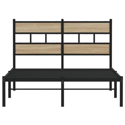 Bedframe zonder matras metaal sonoma eikenkleurig 120x190 cm