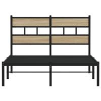 Bedframe zonder matras metaal sonoma eikenkleurig 120x190 cm - thumbnail