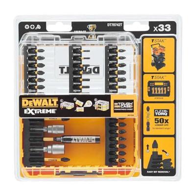 DeWalt Accessoires 33-delige FLEXTORQ Schroefbitset | In TOUGH CASE - DT70742T-QZ