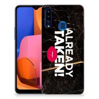 Samsung Galaxy A20s | Siliconen hoesje | met naam Already Taken Black - thumbnail